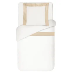 Viadurini Textile Bettbezüge-Bettbezug-Set aus 100 % Baumwolle und 10 % Baumwollsatin mit 1 Kissenbezug – Detail