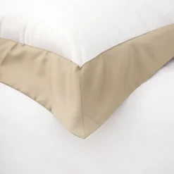 Viadurini Textile Bettbezüge-Bettbezug-Set aus 100 % Baumwolle und 10 % Baumwollsatin mit 1 Kissenbezug – Detail