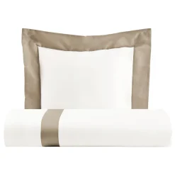 Viadurini Textile Bettbezüge-Bettbezug-Set aus 100 % Baumwolle und 10 % Baumwollsatin mit 1 Kissenbezug – Detail