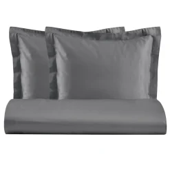 Viadurini Textile Bettbezüge-Bettbezug-Set mit 2 Kissenbezügen aus 100 % Baumwollsatin, hergestellt in Italien – flauschig