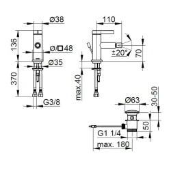 Viadurini Bathroom Bidetarmaturen-Bidet-Einhebelmischer klassisches Design Messing verchromt - artemisia