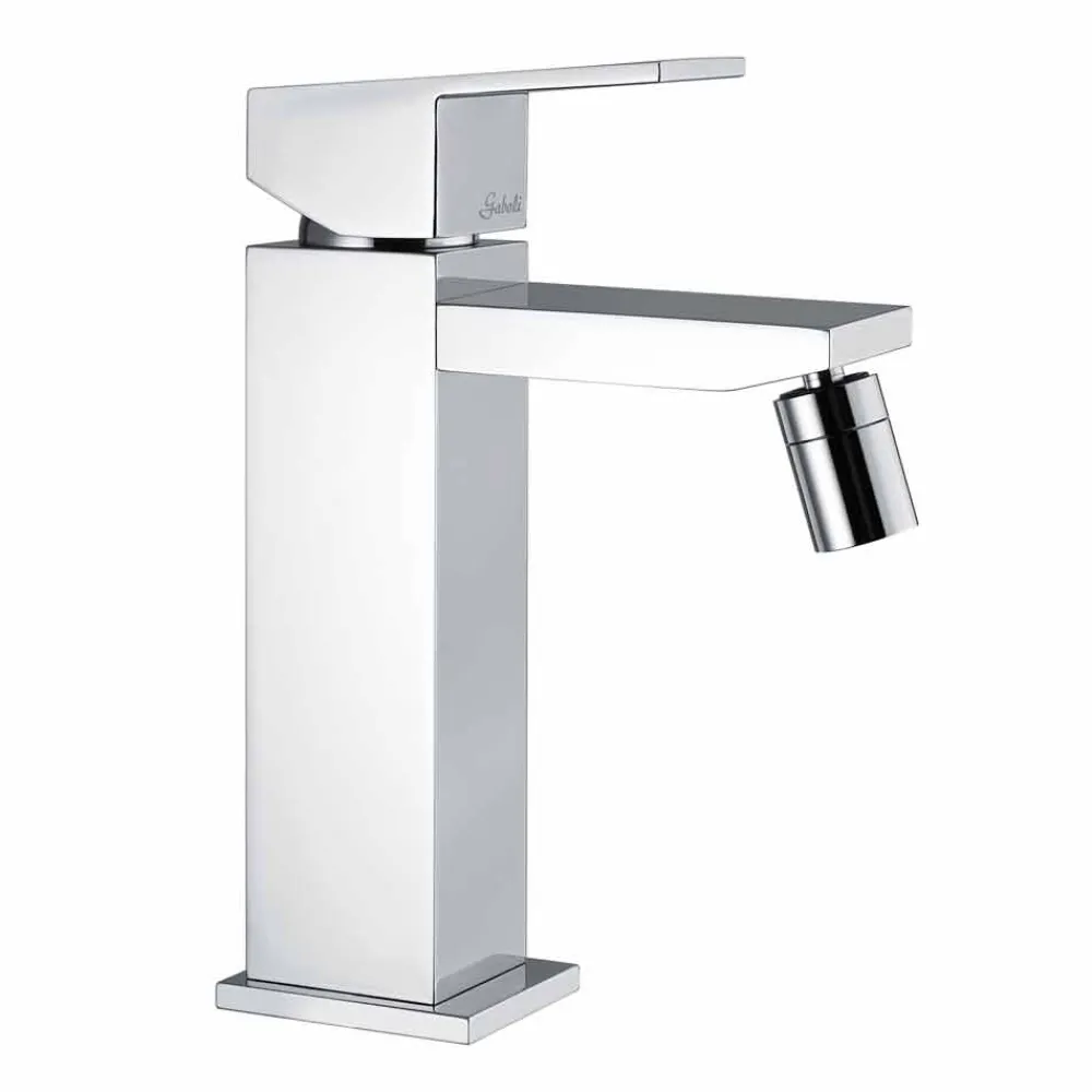 Viadurini Taps Bidetarmaturen-Bidetmischer in Chromoptik mit Abfluss Made in Italy - Medida