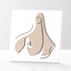 Viadurini Decor Religiöse Bilder-Bild mit heiliger Szene der Erscheinung des Engels vor der Madonna, hergestellt in Italien – Babuska