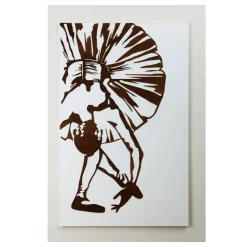 Viadurini Decor Abstrakte Bilder-Bild mit Schleife einer Ballerina, hergestellt in Italien – Maisie