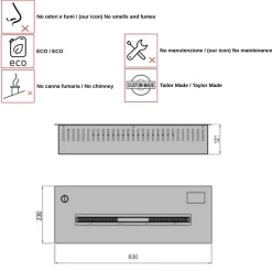 Viadurini Fire Design Brenner Bioethanol-Bio Ethanol Brennkammer aus Edelstahl 3,6 Kw Aron60