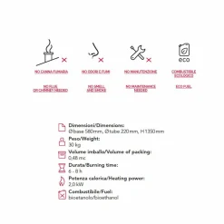 Viadurini Fire Design Bodenkamine Bioethanol-Bio Ethanol Outdoor Kamin aus Edestahl Säule Dean