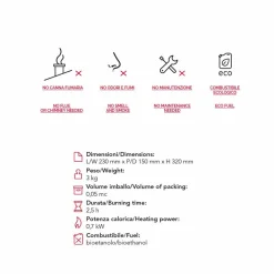 Viadurini Fire Design Tischkamine Bioethanol-Bio Ethanol Tischkamin aus Keramik Hüttenmodell Curtis