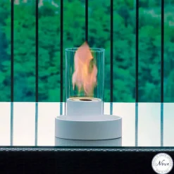Viadurini Fire Design Tischkamine Bioethanol-Bio Ethanol Tischkamin aus Keramik und Glas Jim Fackel Modell