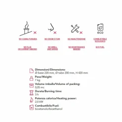 Viadurini Fire Design Tischkamine Bioethanol-Bio Ethanol Tischkamin aus Stahlblech und Glas Leon Design