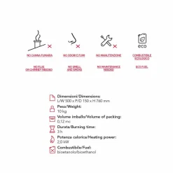 Viadurini Fire Design Wandkamine Bioethanol-Bio Ethanol Wandkamin aus Stahlblech Flammenform Joseph