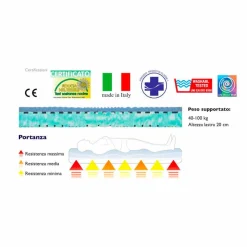 Viadurini Night Design Doppelbett Matratzen-Bio Natur Matratze Doppel, Speicher und Milben