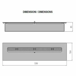 Viadurini Fire Design Brenner Bioethanol-Bioethanol Brenner aus Edelstahl für Linearen Kamin Made in Italy - Brandon