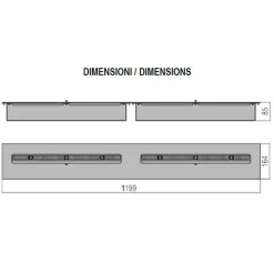 Viadurini Fire Design Brenner Bioethanol-Bioethanol Brenner aus Edelstahl für Linearen Kamin Made in Italy - Brandon