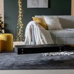Viadurini Fire Design Bodenkamine Bioethanol-Bioethanol-Bodenkamin aus schwarzem Metall und gehärtetem Glas - Violante