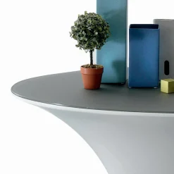 Viadurini Living Moderne Couchtische-Boat Design Ovaler Couchtisch aus Metall und geätztem Glas - Einschiffung