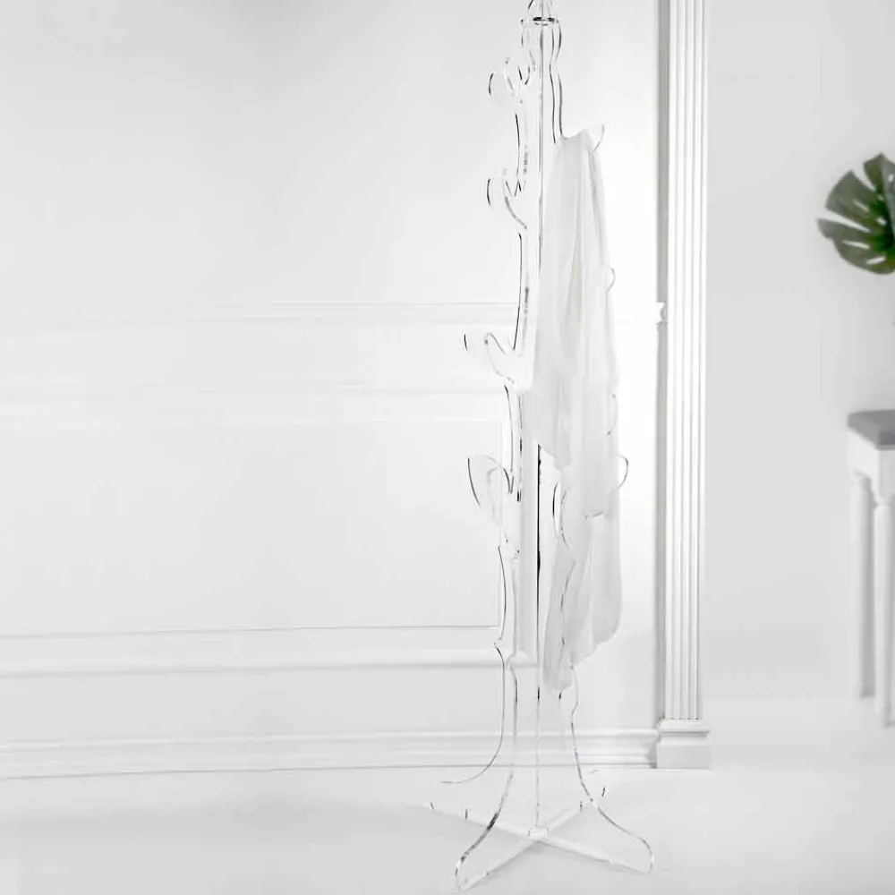 Viadurini Living Garderobenständer-Boden Kleiderbügel in transparentem Plexiglas Design für den Eingang - Alibi