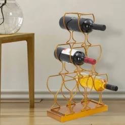 Viadurini Living Design Weinregal-Boden- oder Tischflaschenregal 6 Flaschen aus Eisen, modernes Design - Brody