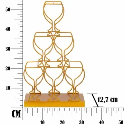 Viadurini Living Design Weinregal-Boden- oder Tischflaschenregal 6 Flaschen aus Eisen, modernes Design - Brody