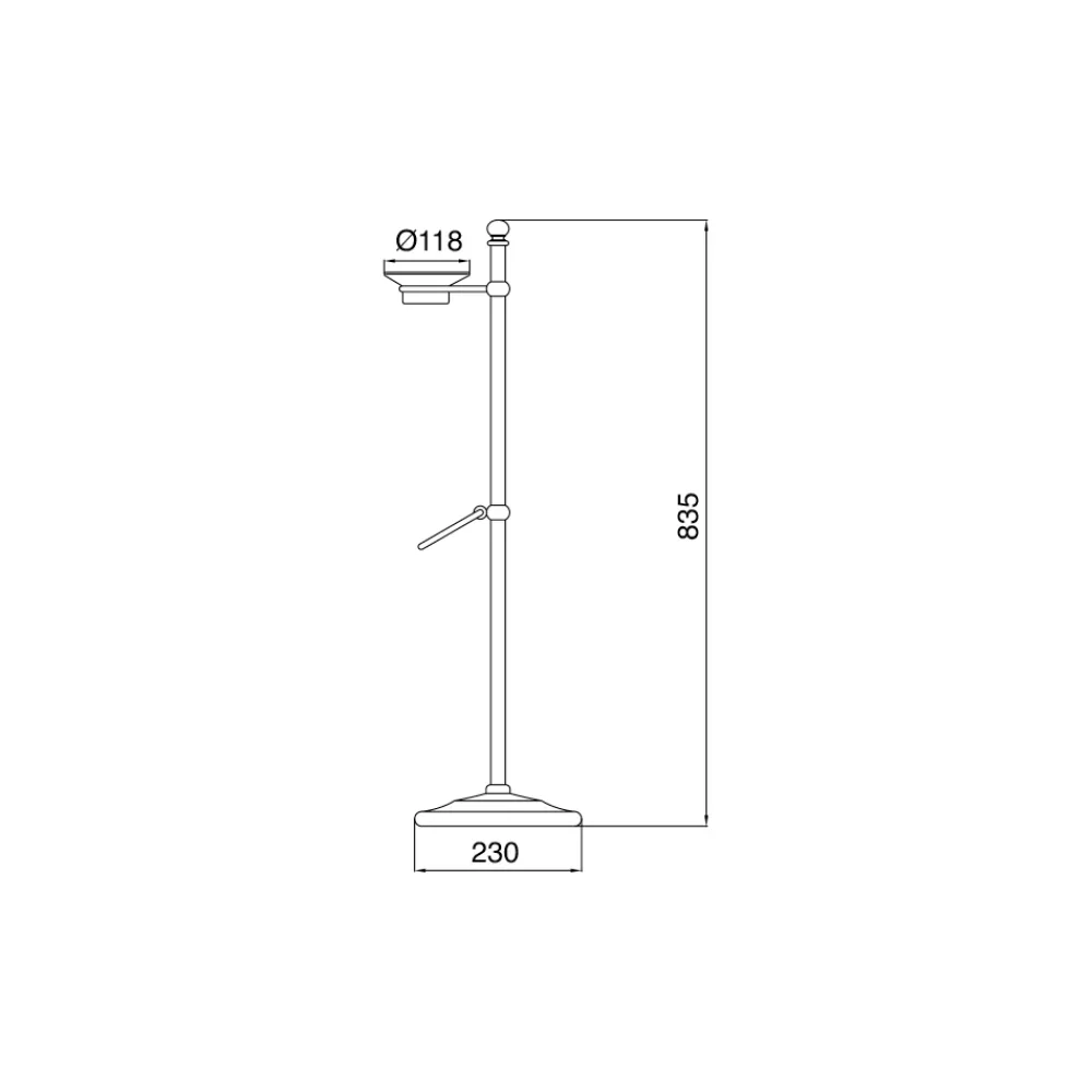 Viadurini Bathroom Badetuchhalter-Bodenhandtuchhalter mit Seifenschale aus Messing und Vintage-Keramik - Rouen