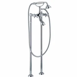 Viadurini Taps Badewannearmaturen-Bodenmischer für Badewanne Klassisches Design aus Messing Made in Italy - Lisca