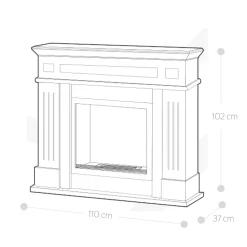 Viadurini Fire Design Bodenkamine Bioethanol-Bodenstehender Bioethanol-Kamin aus Metall mit Holzstruktur – Snoopy