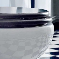 Viadurini Bathroom Wc-Bodenvase Klassisches Design Zurück zur Wand in Made in Italy Keramik - Marwa