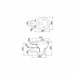 Viadurini Bathroom Wc-Bodenvase Klassisches Design Zurück zur Wand in Made in Italy Keramik - Marwa