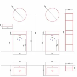 Viadurini Bathroom Badmöbel Stehend-Bodenzusammensetzung von modernen Design-Badezimmermöbeln - Farart10