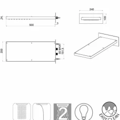 BOSSINI Duschköpfe-Edelstahl Duschkopf 2 Strahlfunktionen   Manhattan