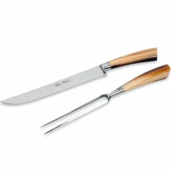 Coltellerie Berti Küchenmesser-Bratenmesser und Gabel, Berti Exklusiv für Viadurini - Careno