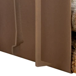 Viadurini Fire Design Kaminholzständer Aus Eisen Und Stahl-Brennholzhalter aus braunem Stahl Hergestellt in Italien mit Werkzeugen - Volturno