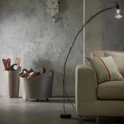 Firestyle Kaminholzständer Aus Leder Und Kunstleder-Brennholzhalter, Eisenhalter und Eisen für Nicad Leder, hergestellt in Italien