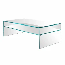 Viadurini Living Moderne Couchtische-Bridge Couchtisch aus extra klarem Glas Made in Italy - Tifrana