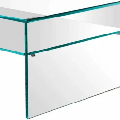 Viadurini Living Moderne Couchtische-Bridge Couchtisch aus extra klarem Glas Made in Italy - Tifrana