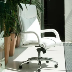 Viadurini Living Bürosessel-Bürodrehsessel aus Leder und Kunstleder - Oliviero