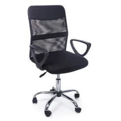 Viadurini Living Bürosessel-Bürodrehstuhl Stahl und Polyestergewebe mit Armlehnen - Amuni