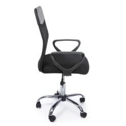 Viadurini Living Bürosessel-Bürodrehstuhl Stahl und Polyestergewebe mit Armlehnen - Amuni