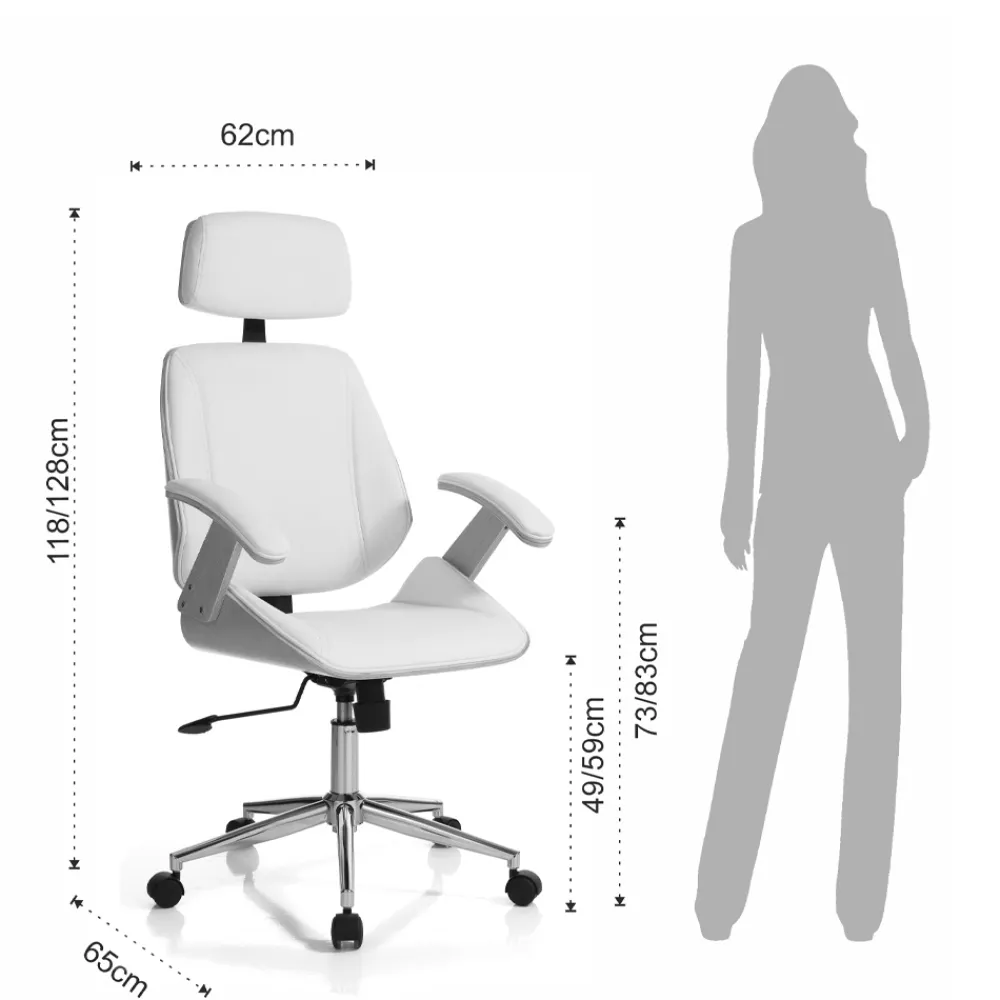Viadurini Living Bürosessel-Bürosessel aus Holz, Kunstleder und Metall – Alaccia