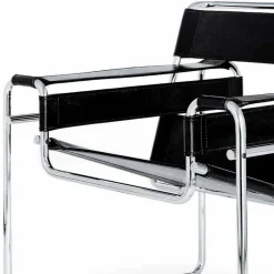 Viadurini Living Bürosessel-Bürosessel aus Leder mit Gestell aus verchromtem Stahl Made in Italy - Cefeo