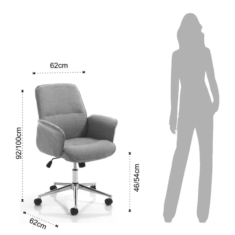 Viadurini Living Bürosessel-Bürosessel aus nicht abnehmbarem Stoff - Nobelio