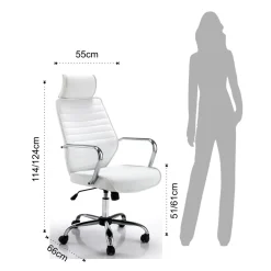 Viadurini Living Bürosessel-Bürosessel mit Rollen und verstellbarem Lift – Bario