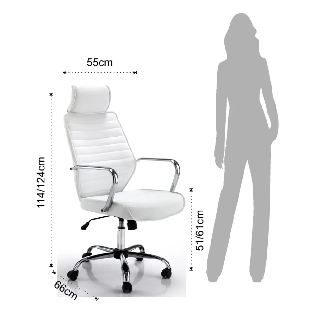 Viadurini Living Bürosessel-Bürosessel mit Rollen und verstellbarem Lift – Bario