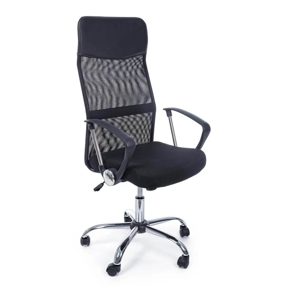 Viadurini Living Bürosessel-Bürostuhl Armlehnen und Kopfstütze aus Stahl und Netzgewebe - Cerreto