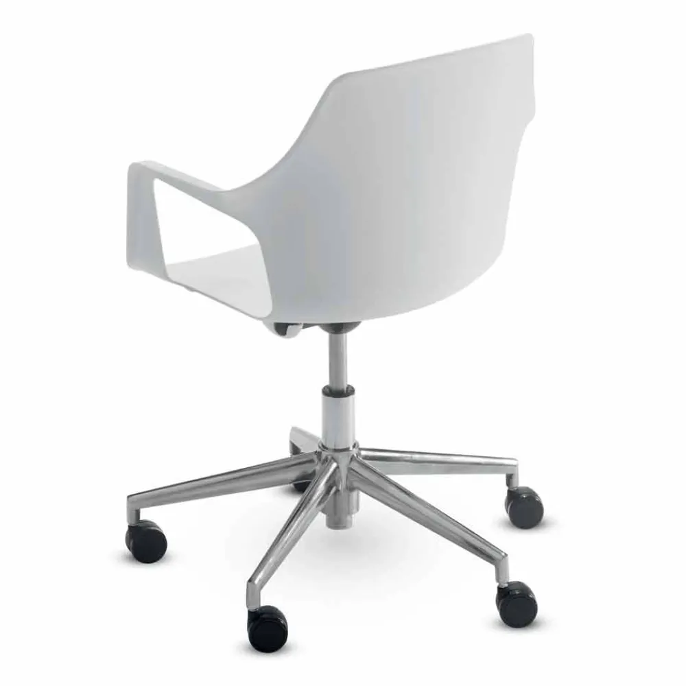 Viadurini Living Bürostühle-Bürostuhl aus Aluminium und Polypropylen Hergestellt in Italien, 2 Stück - Charis