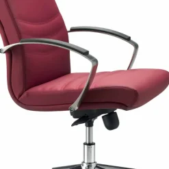 Viadurini Living Bürosessel-Bürostuhl aus Buchenholz und Leder Debora