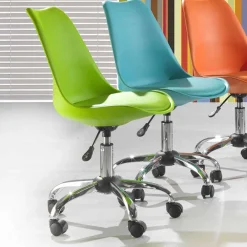 Viadurini Living Bürostühle-Bürostuhl aus farbigem Polypropylen und Metall - Loredana