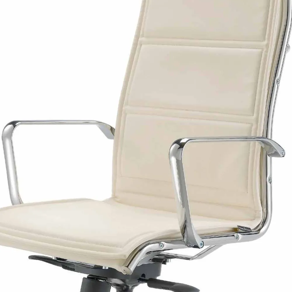 Viadurini Living Bürosessel-Bürostuhl aus Leder in modernem Design Agata