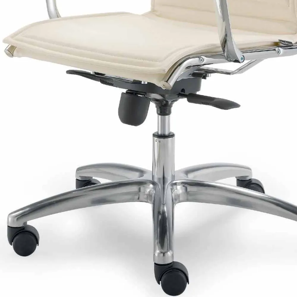 Viadurini Living Bürosessel-Bürostuhl aus Leder in modernem Design Agata