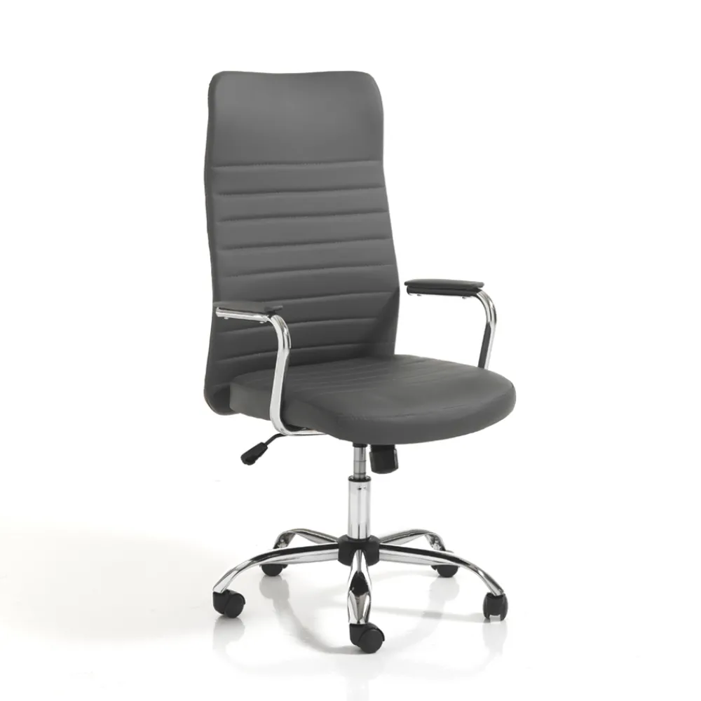 Viadurini Living Bürosessel-Bürostuhl aus Leder mit drehbaren Rädern – Radon