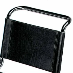 Viadurini Living Bürostühle-Bürostuhl aus Leder mit Gestell aus verchromtem Stahl Made in Italy - Elite